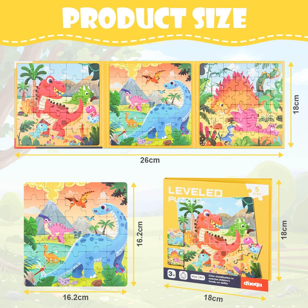 Aolso Magnetic Puzzles for Kids Ages 3-5, 3-in-1 Jigsaw Puzzles - Image 2
