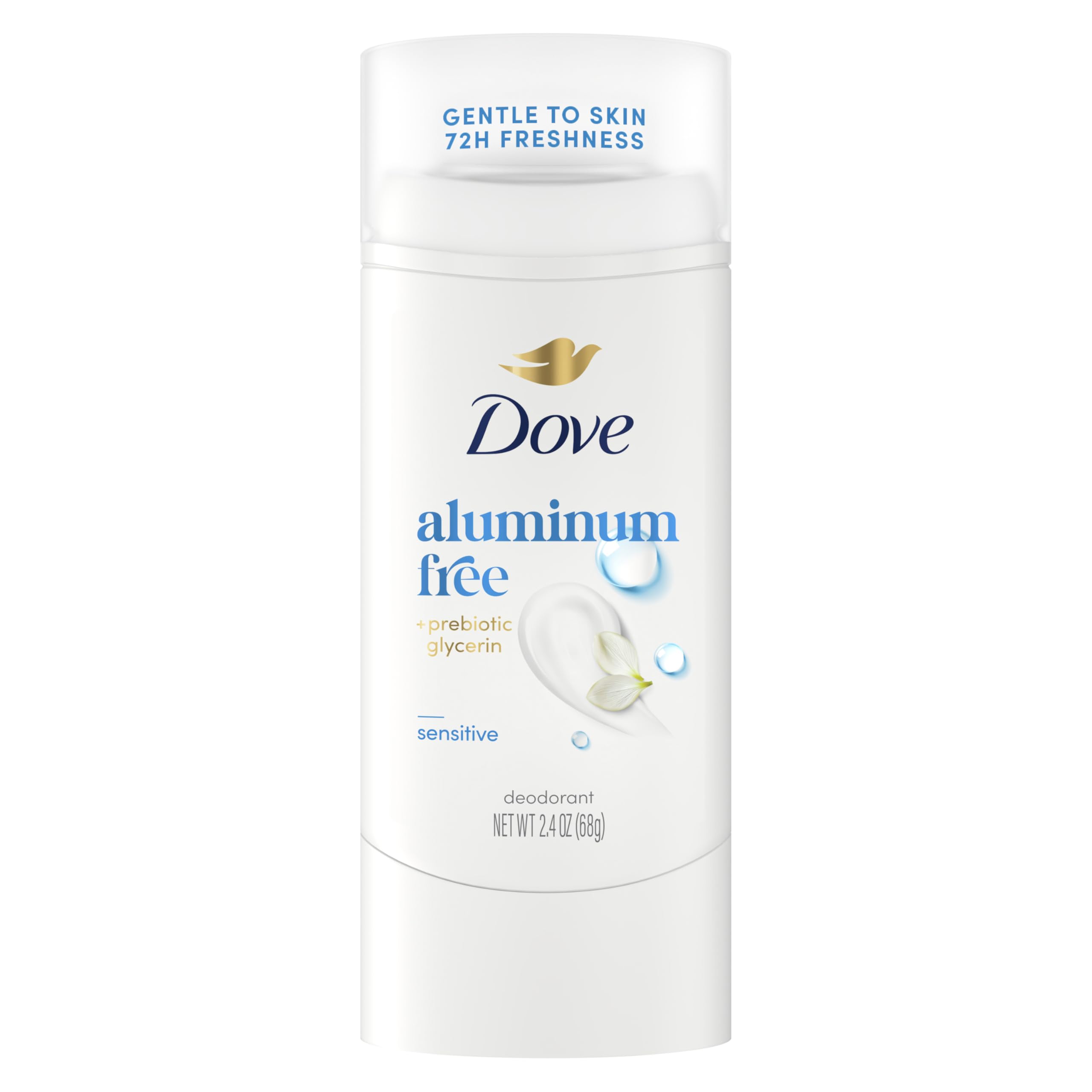 Dove Deodorant Stick Sensitive for 72 Hour Odor Protection Aluminum Free 2.4 oz