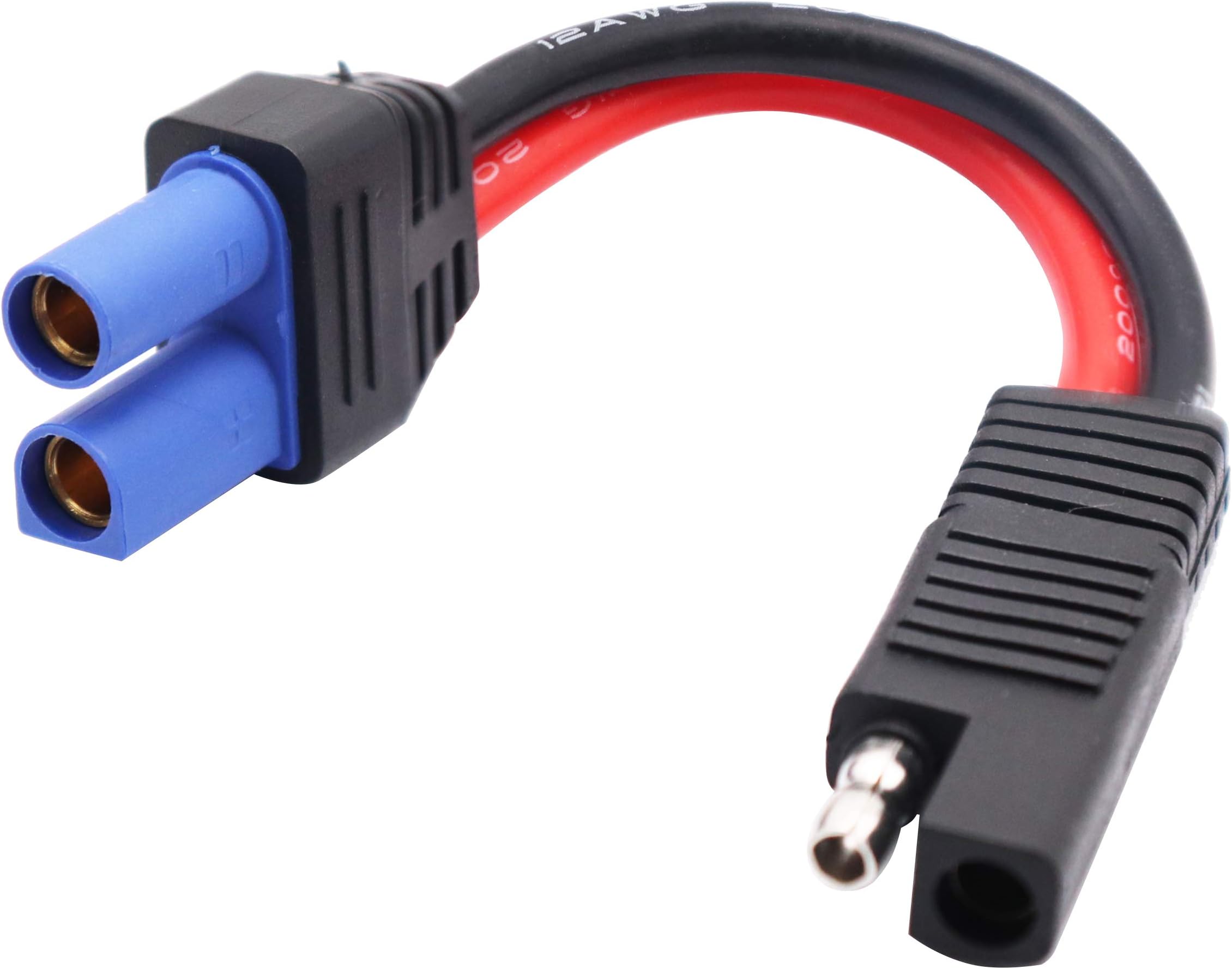 SAE to EC5 Cable EC5 Female Plug Connector to SAE Power Automotive Adapter Cable 12AWG for Solar Panel Battery Gender Charging(15cm/6inch)