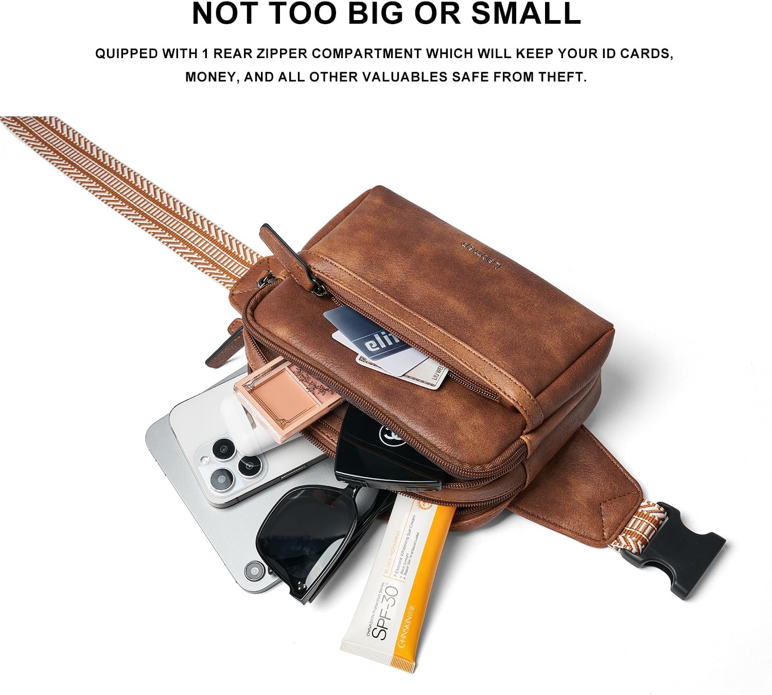 3L Fanny Packs Belt Bag for Women Small Everywhere Crossbody Bag Waist Packs Faux L... - Image 8