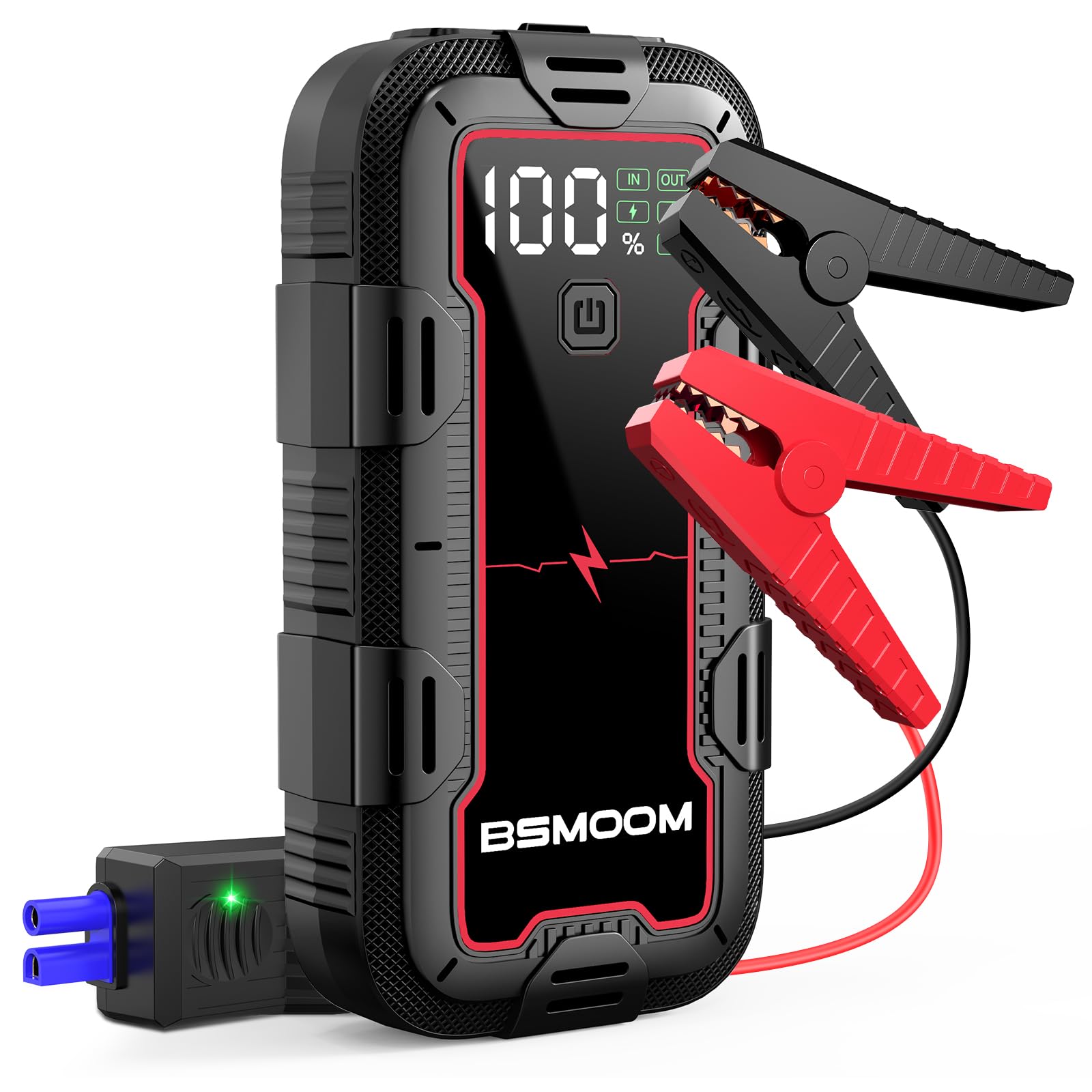 Car Jump Starter, 3000A Battery Jump Starter Portable(for 7.0L Gas or 5.5L Diesel Engine), 12V Car Battery Jump Starter,Jump Start Battery Pack with Jumper Cables, LED Light, USB QC3.0