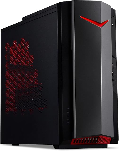 Acer Nitro N50-640 Gaming PC - (Intel Core i5-12400, 8GB, 1TB HDD and 512GB SSD, NVIDIA GeForce GTX 1660 Super, Windows 11, Black)