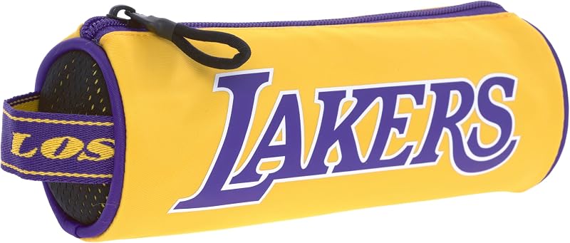 NBA - Astuccio Tombolino Ufficiale NBA, Leggero e Compatto, con Pratica Chiusura a Zip, Ideale per Penne, Matite e Cancelleria, 21x6,5x6,5h cm
