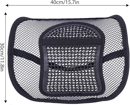 Miniatura 6 de Ochine Soporte lumbar con malla transpirable, soporte lumbar de malla para la espalda, almohada de apoyo lumbar, cojín de asiento de respaldo