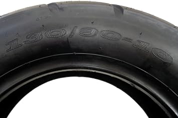 MMG 130/90-10 Tire Set of 2, Model P116, Street Tread, Motorcycle | Load Range B, 4PR, Load rating 70, Max 737 lbs, Speed J, Front/rear