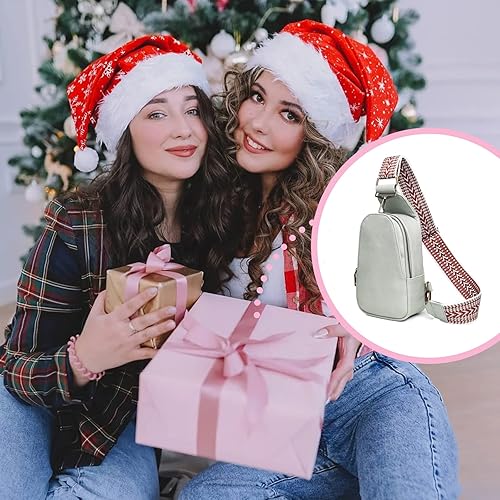 Miniatura 7 de BRZSACR Bolso bandolera para mujer, bolso cruzado de piel sintética, bolsa de pecho para mujer, ciclismo, senderismo, 1 unidad, Gris