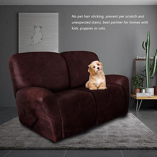 Vista 190 de molasofa Fundas de cuero para sillas reclinables, fundas para sillas reclinables grandes para silla reclinable, 4 piezas, fundas lavables que se