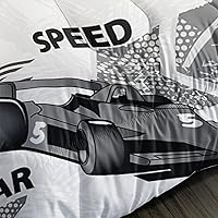 Vista 112 de Axolotl Kid Comforter Set Twin Size,Racing Car Bedding Set for Boys Girls Teen Kids Children Racing Gifts,Race Cars Quilt Bed Set with 1 Comforter 2