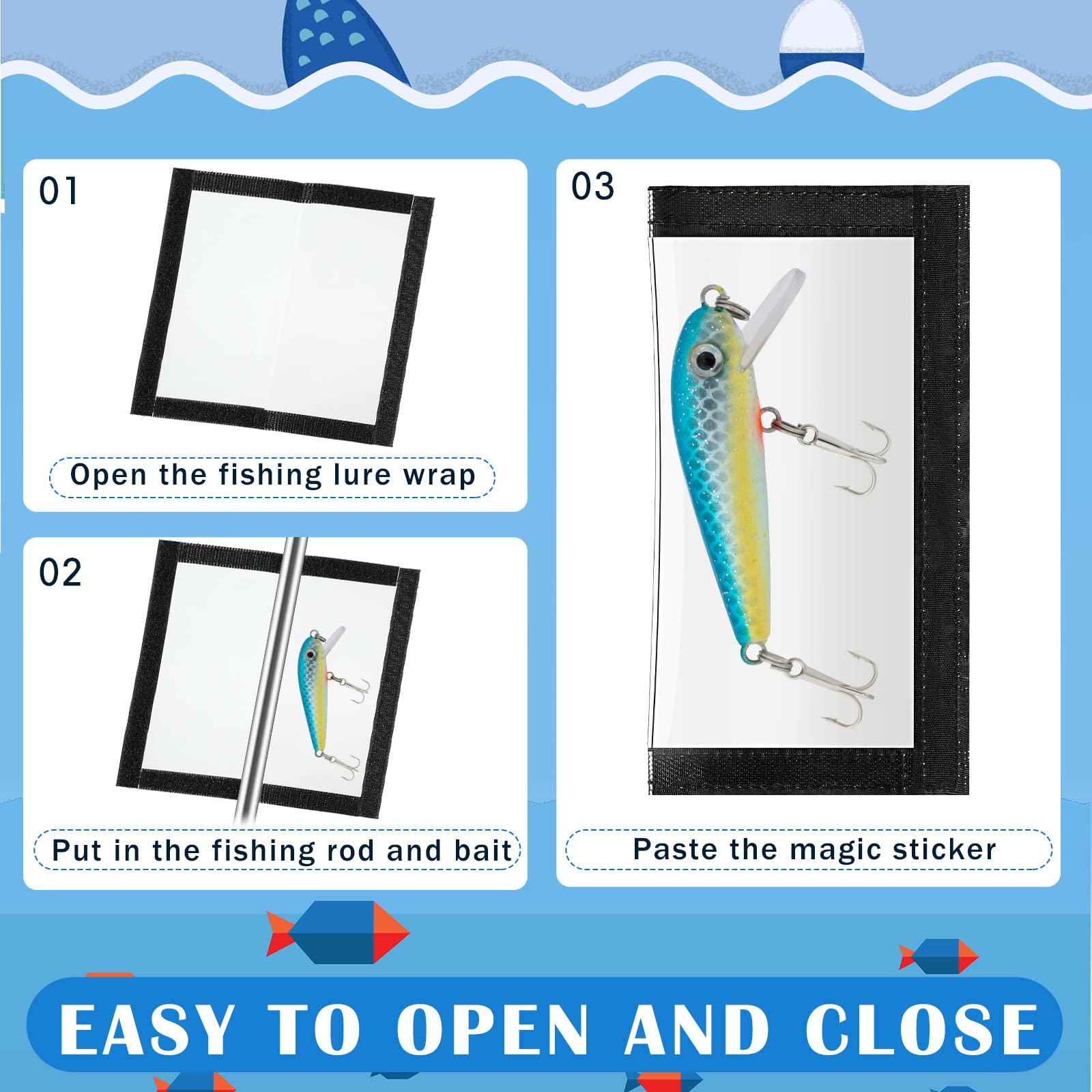 children's fishing pole hook protector Amazon.com : Geosar 20 Pcs Fishing Lure Wraps Covers Clear PVC Lure Covers  Fishing Hook Covers Easily See Lure Hook Covers Durable Lure Guard to Keep Children  Fishermen Fishing Safe for Fishing