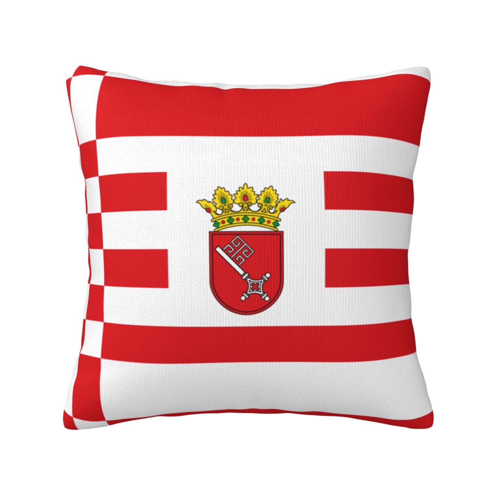Bremen banner Print Decorative Throw Pillow Covers for Sofa, Outdoor and World Cup Celebrations