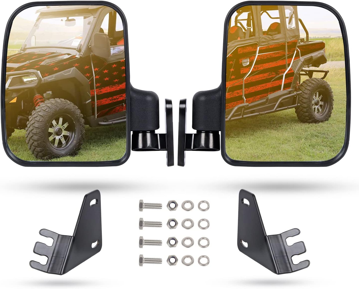 Folding Convex Side Mirror Compatible With 2016+ Polaris General 1000