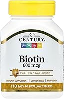 Vista 1 de 21st Century Biotina 800 mcg - 110 Tabletas