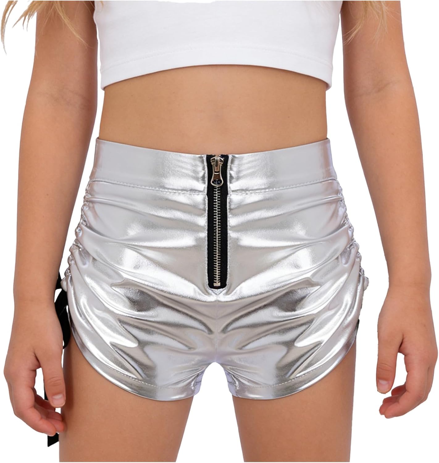 Girls Kids Modern Dance Costume Street Dance Hot Pants Drawstring Jazz Shorts Yoga Gymnastics Bottoms