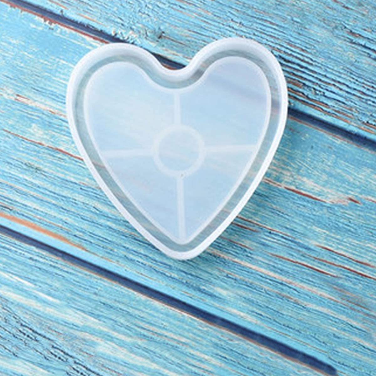 Readyshop go Heart Silicone Coaster molds with Groove for Resin epoxy Clay Cement Art 1 Piece 4