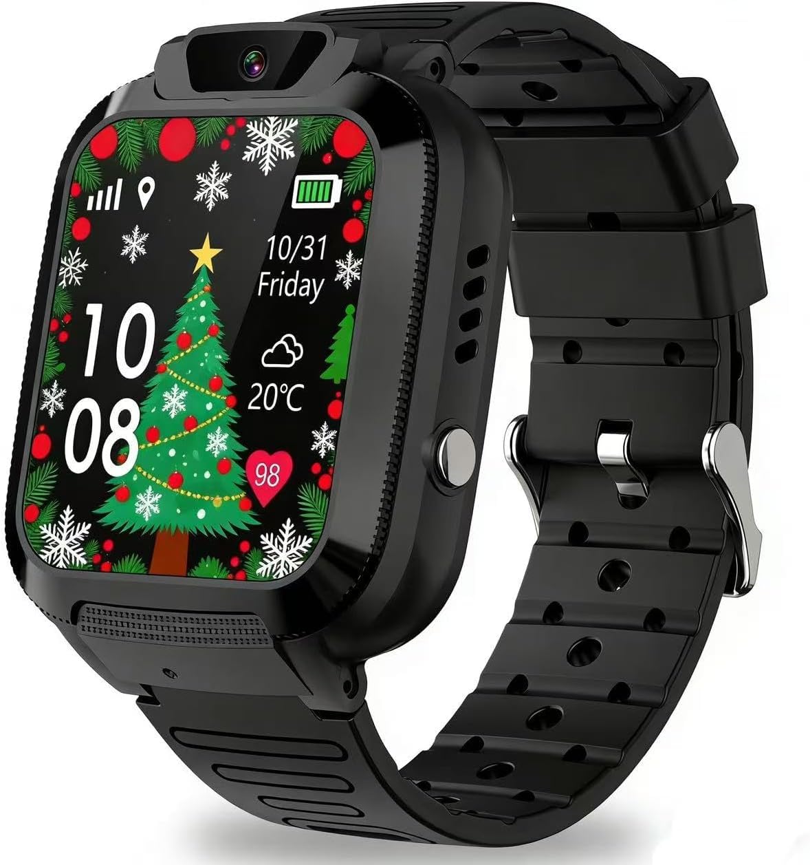 Reloj Inteligente Niño, Smartwatch Niños GPS y Llamadas, IP68 Impermeable, SOS, Cámara, Chat, Despertador, Clase Modo, Reloj Inteligente GPS y Llamadas, Regalos para Niños y Niñas