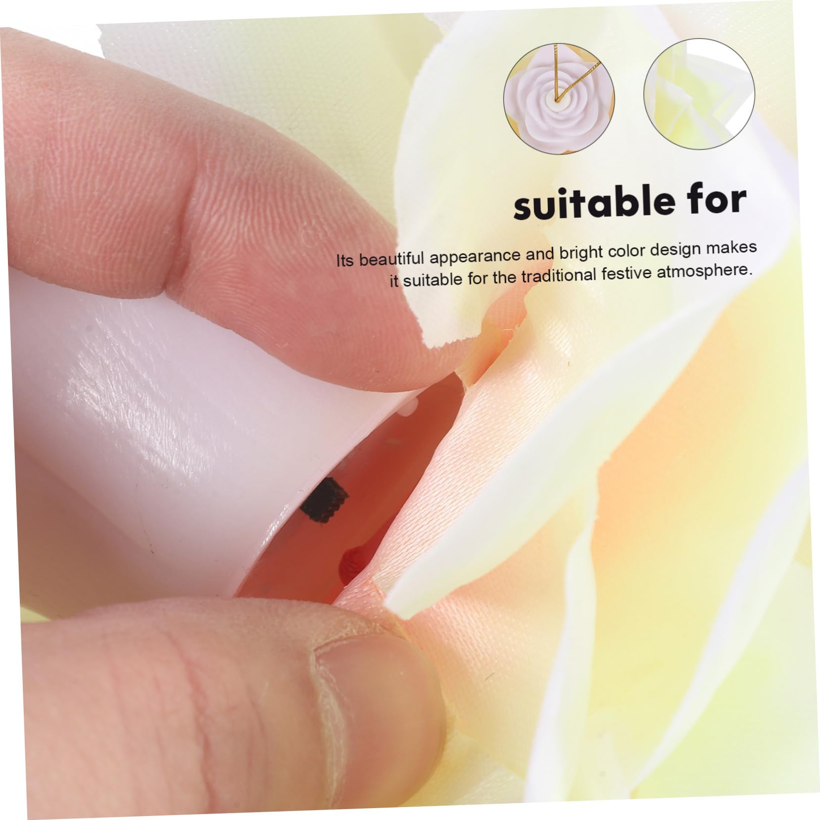 Cabilock 2 Sätze Teiliges Handheld Led Lotuslaterne Buddhistische Gebetslaterne Für Große Tragbare Dekoration Für Und Feiern Leicht Und Handlich Mit Langem Griff 5 Stück * 2