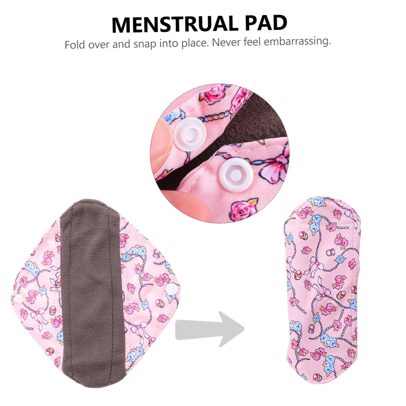 Ipetboom 15piezas Compresas Menstruales Reutilizables De Bambú Con Bolsa De Almacenamiento Absorbentes y Lavables Para Flujo Abundante