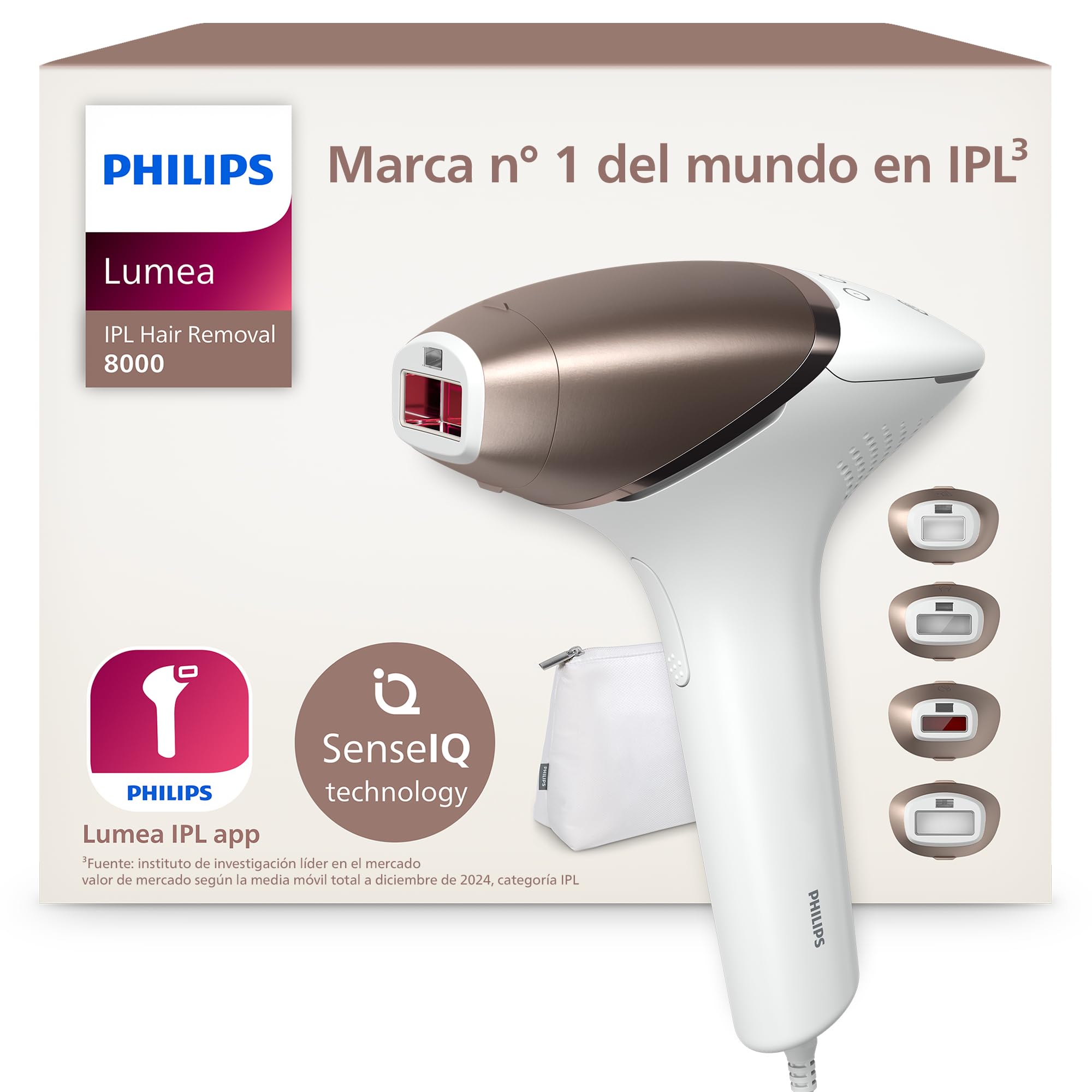 Philips Serie 8000, Depiladora Luz Pulsada Lumea, IPL, Piel Suave Desde Casa...