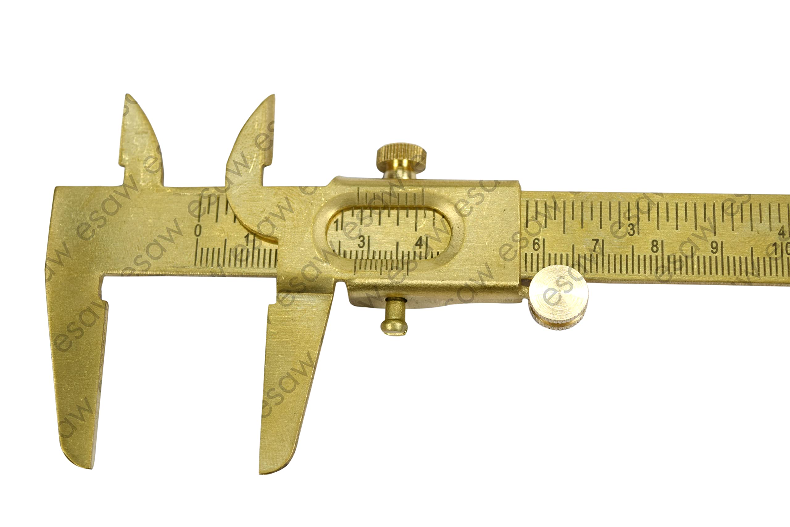 ESAW Vernier Caliper Brass with Fine Wheel Adjustment 125mm, 12.5cm, 5 inches for Inside, Outside and Depth Jaws for Measurement of Any Object-picture-31