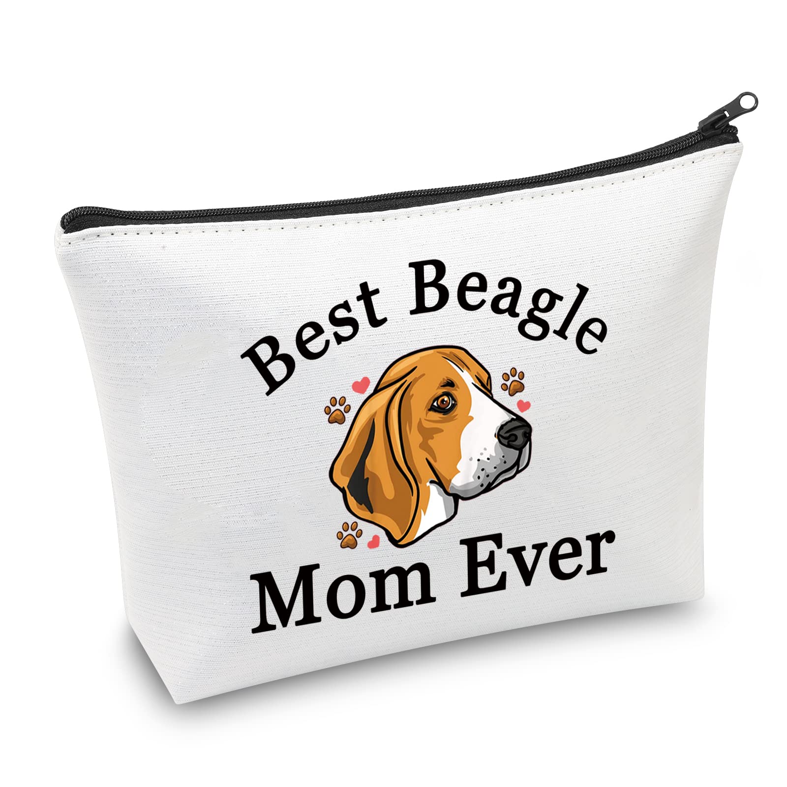 JNIAP Beagle owner beagle dog lover gift Best Beagle Mom Ever Makeup Bag Cosmetic Zipper Pouch Travel Toiletry Bag, Best Beagle Mom Ever Bag-YG