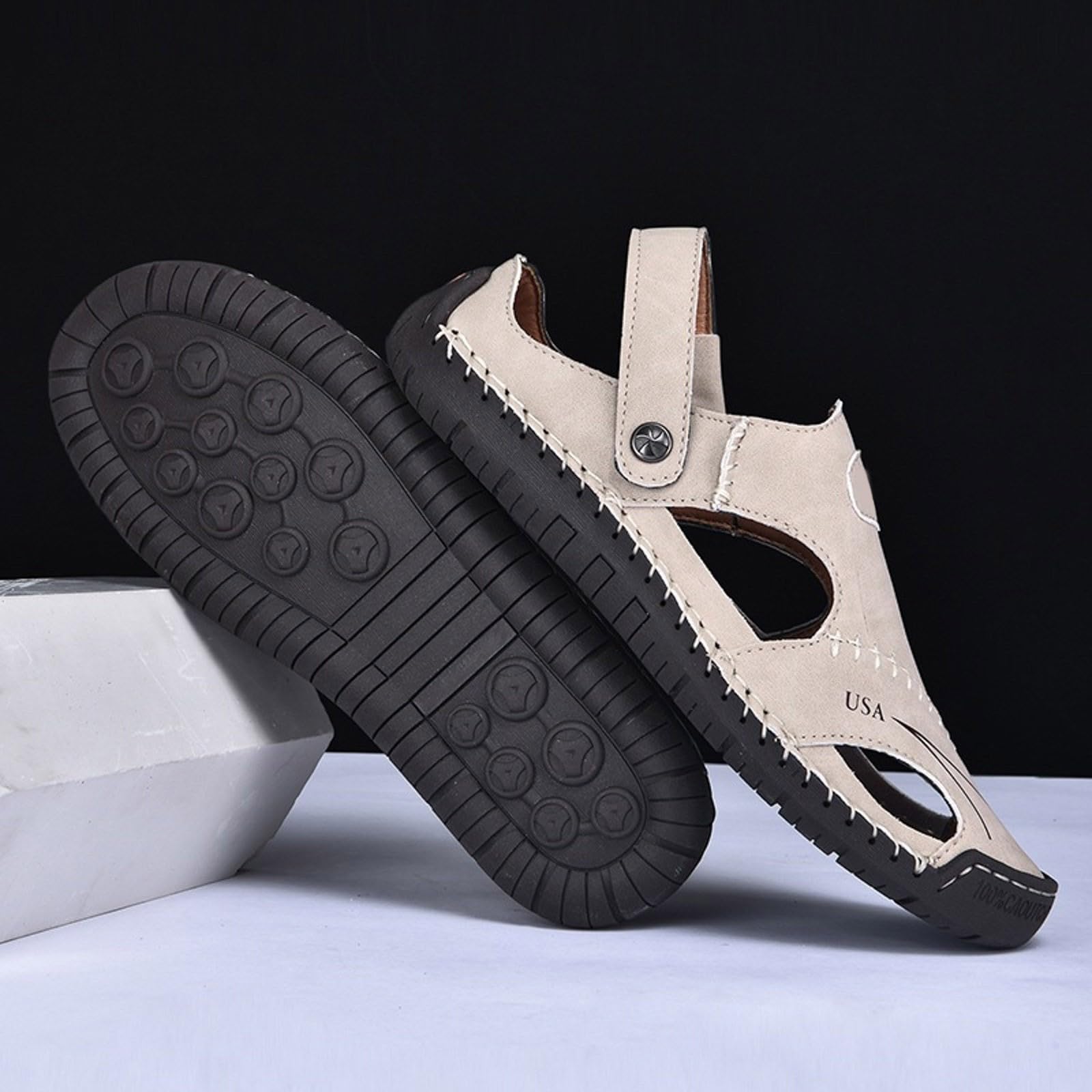 Genérico Chanclas Hombre Verano, Zapatillas Casa Hombre Piscina, Mano Transpirables Con Dos Tiras CóModas Informales La Playa Y El Verano Sandalias Slippers Sandalias Barefoot Sandalia