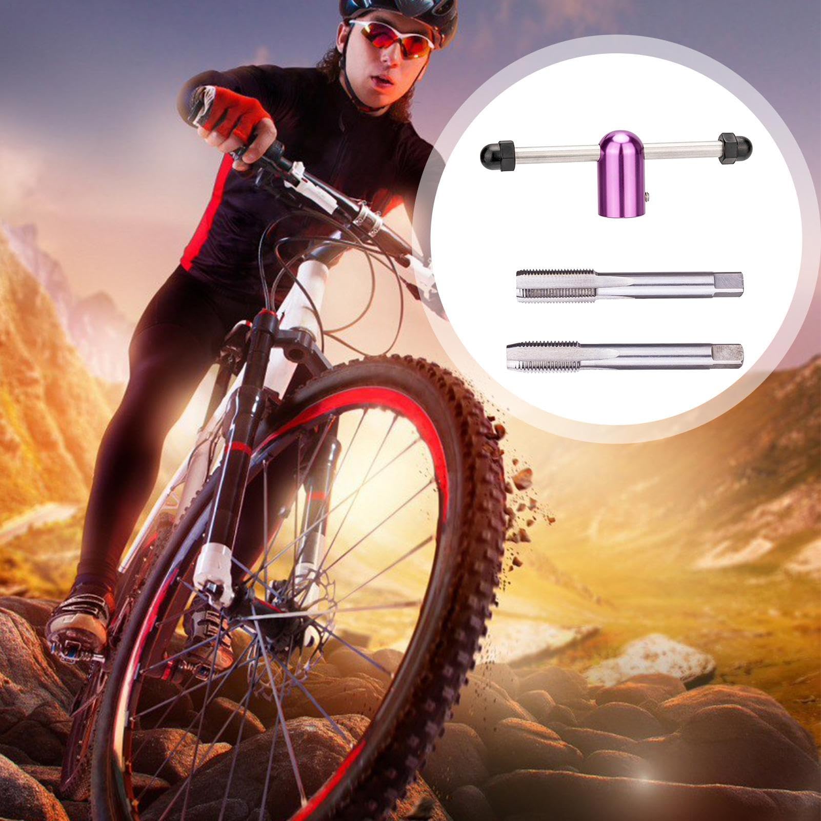 Fahrrad Reparatur Gewindebohrer Stahl Wartungswerkzeug Fahrrad Pedal Gewindebohrer mit Griff für Fahrrad Pedal Installation, Entfernung, Haus, Garage, Werkstatt Auto & Motorrad