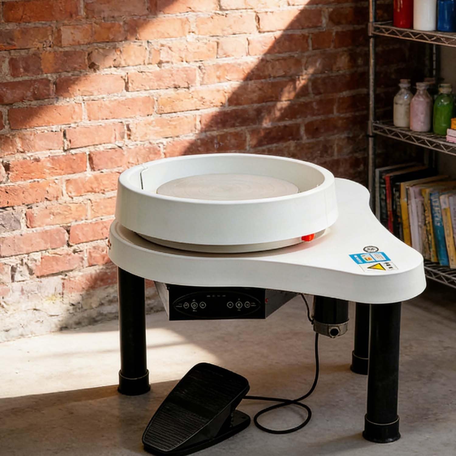 Nuova Macchina per La Formatura della Ceramica con Motore da 200 W, con Touch Screen LCD E Pedale per La Regolazione della velocità. per Artisti Adulti E Hobbisti della Ceramica.(White)