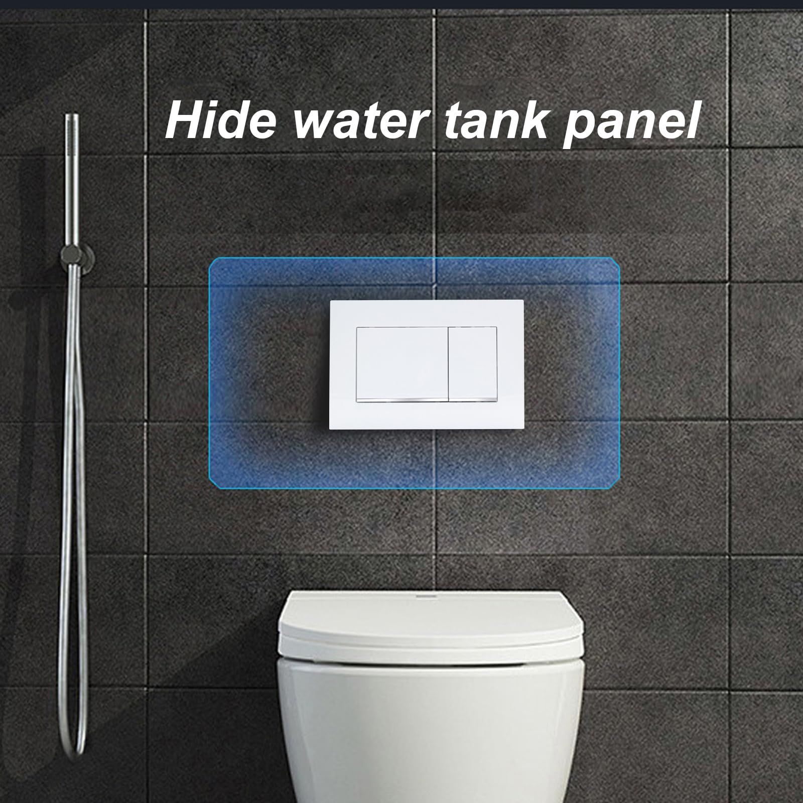 Piastra a pressione con set di rilascio del lavello, piastra a pressione WC compatibile con Geberit Sigma 30, plastica ABS per una maggiore durata e durata, facile installazione