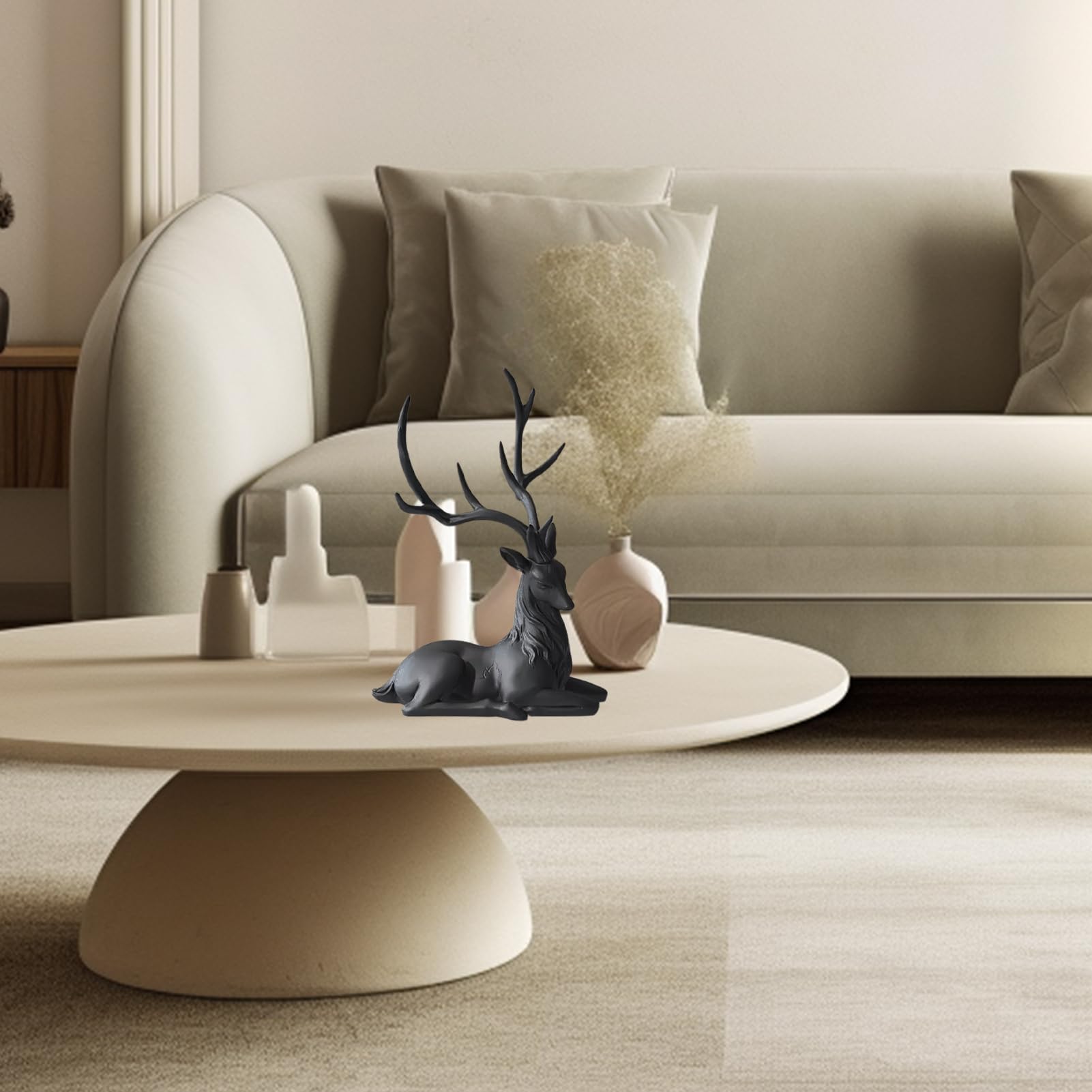 Decoración de Reno para Escritorio, Estatua de Reno | Estatua de Mesa de