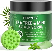 Tea Tree Scalp Scrub, Peppermint Scalp Scrub, Massage and Relaxation, Gentle Cleansing, Anti-Hair Loss, Head Massager, Mother's Day Gift