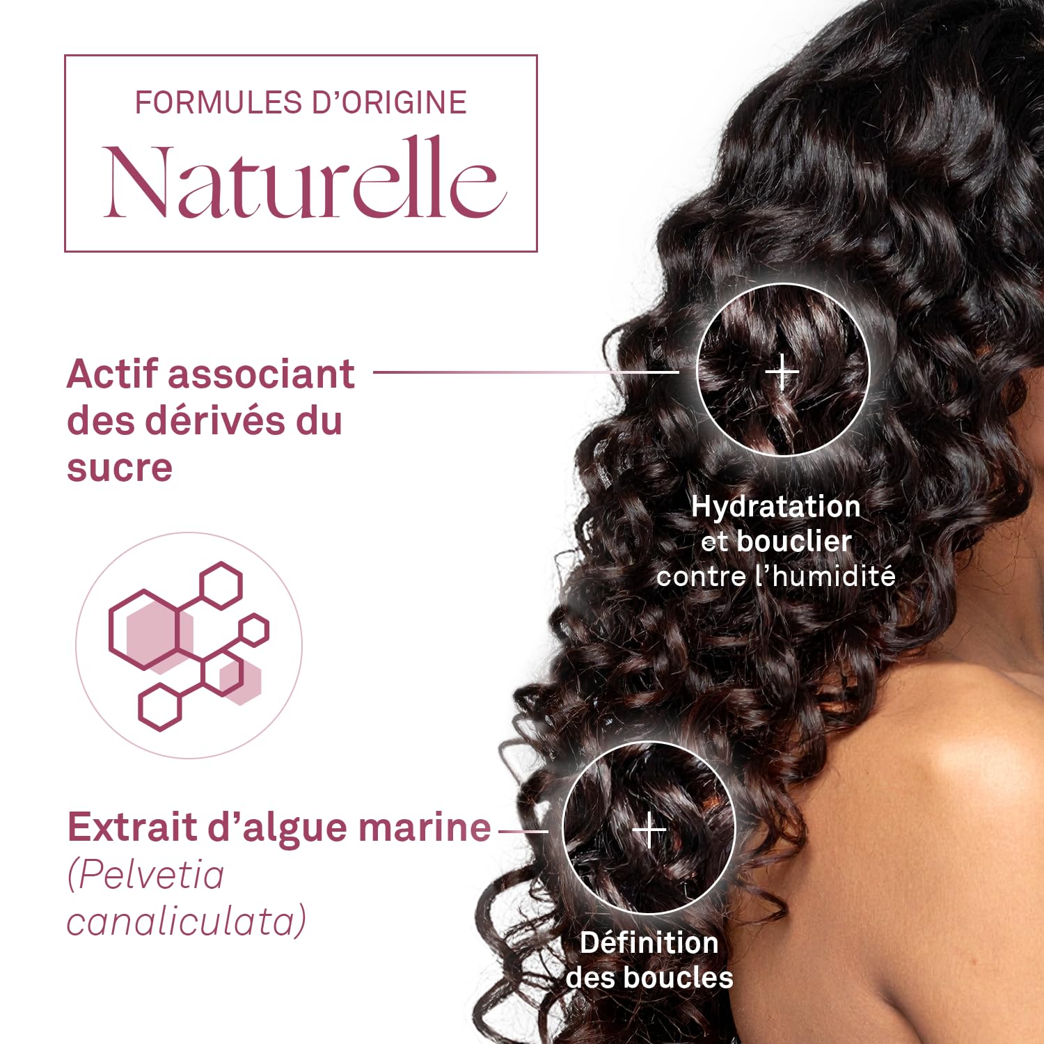 LUXEOL - Routine Cheveux Bouclés - Format Voyage - Sublime Les Boucles - Limite les Frisottis - Parfum Gourmand - Shampooing 75ml + Masque 50ml + Crème De Soin 50ml + Gelée 50ml