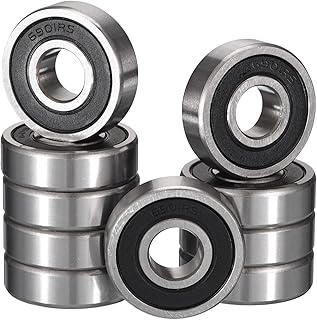 6901-2RS Deep Groove Bearings, ID 12mm x OD 24mm x Width 6mm Double Rubber Sealed Ball Bearings, Pre-Lubricated (GCr15) Chrome Steel 10pcs
