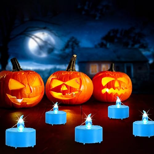 Miniatura 5 de Velas de té a pilas, velas falsas eléctricas LED sin llama, paquete de 24 velas votivas parpadeantes realistas, de larga duración, más de 200 horas,