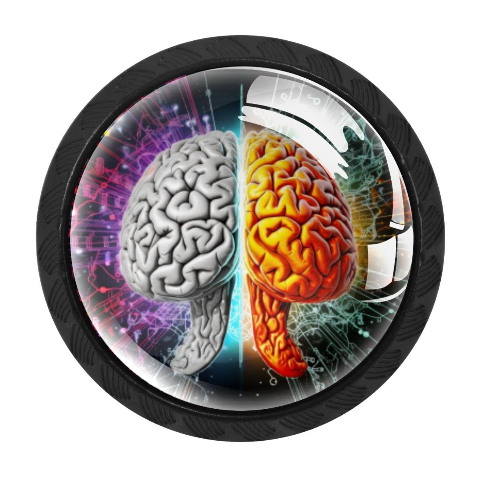 Chenzzzz Multicolored 11 Mathematical Engineering Brain Cabinet Knobs 4 Pieces Drawer Kitchen Cabinets Dresser Cupboard Wardrobe Unique Pulls Handles