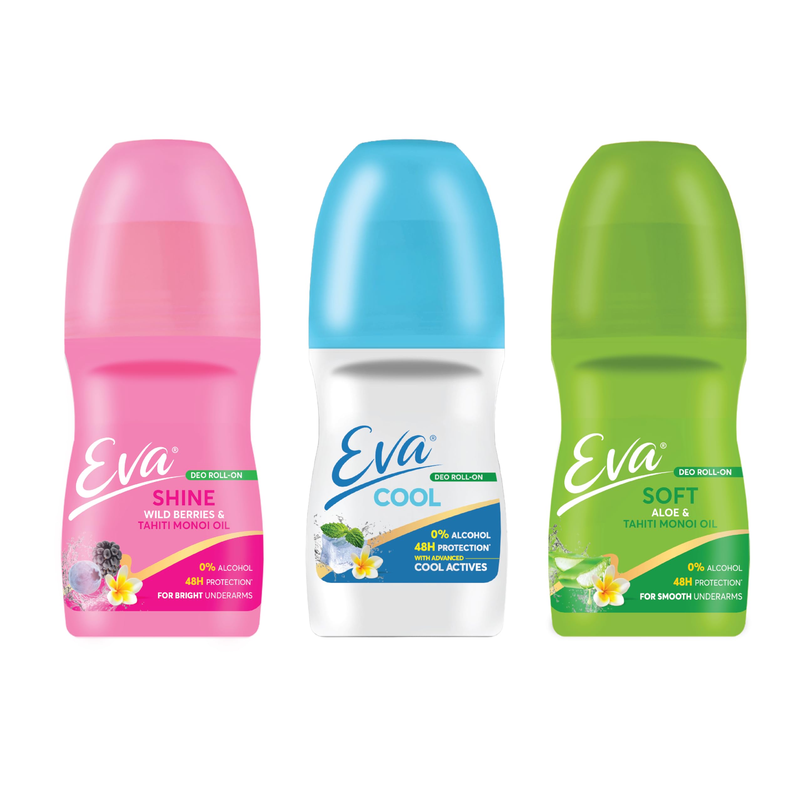Eva Cool, Shine and Soft Underarm Roll On Deodorant| No Alcohol No Aluminium| Chemical Free| For Women(25Ml Pack of 3)-image-21