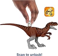 Vista 3 de Jurassic World Dominion Extreme Damage Atrociraptor Dinosaur Action Figure Black