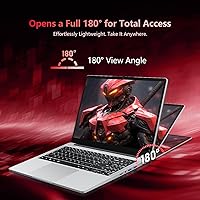 Vista 8 de Laptop, Laptop de juegos AMD Ryzen 5 7430U, Laptop de 15.6 pulgadas con 16GB RAM y 512GB SSD, Laptop con AMD Radeon, Laptops con teclado
