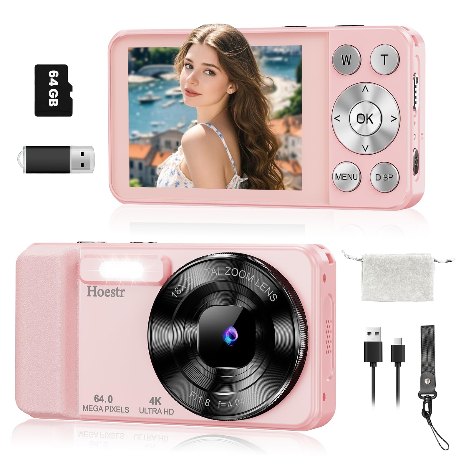 デジタルカメラ Pretty 46 Amazon | デジタルカメラ、FHD 1080P 44MP キッズカメラ ネック