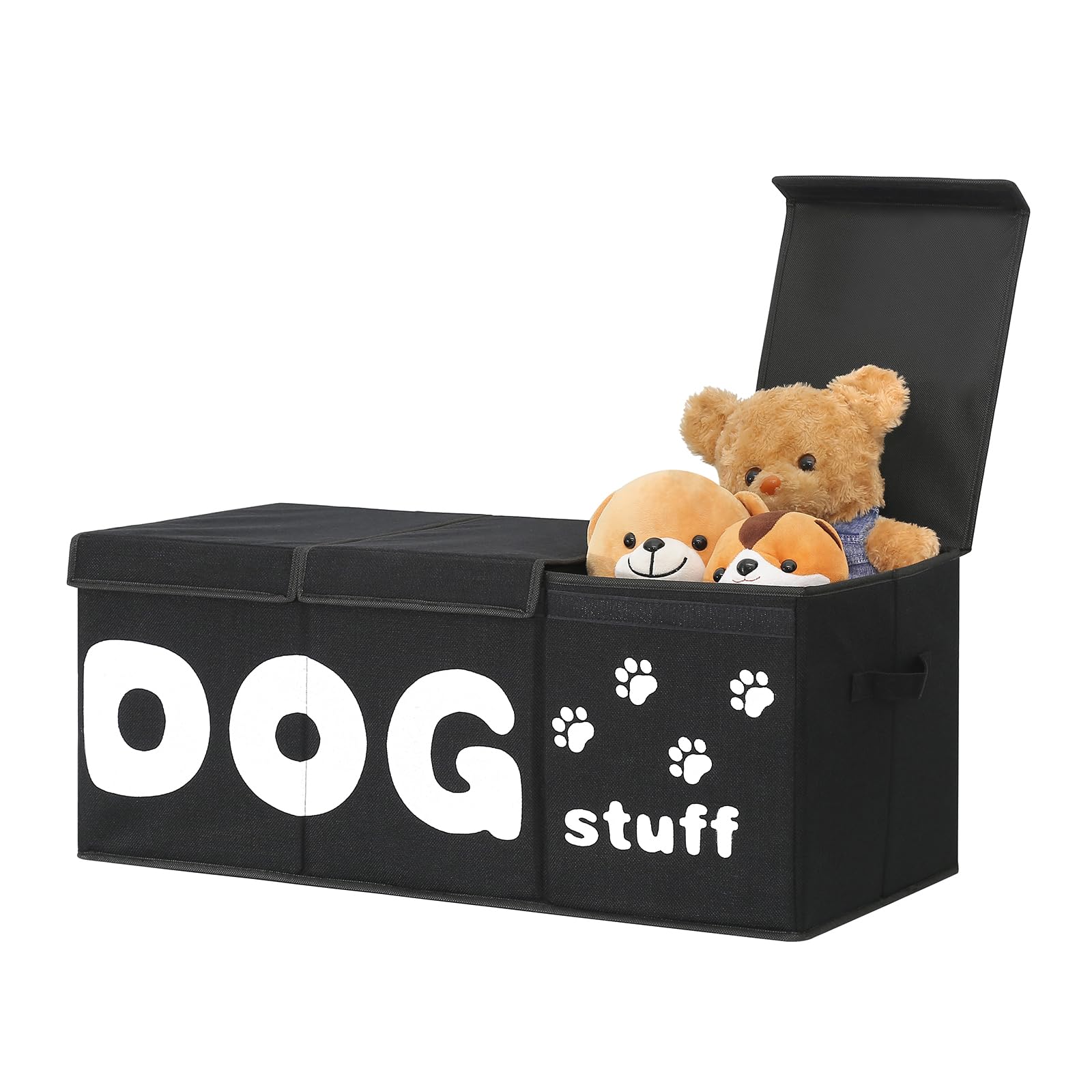 Pet Supplies Puppy Toy Bin Qozary Dog Toy Storage Box Grids Large