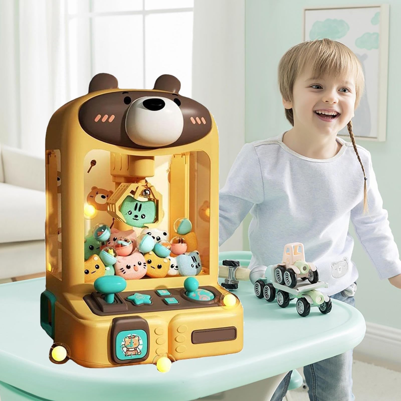Mini Machine à Pinces Avec LED Et Son – Arcade De Poche, Réglable 360°, Rechargeable USB, Pour Enfant, Dès 8 Ans