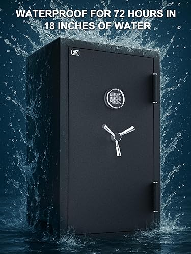 Miniatura 2 de TIGERKING Caja fuerte ignífuga e impermeable de 8.78 pies cúbicos con cerradura digital, puerta de tablero de clavijas de bricolaje, caja fuerte de