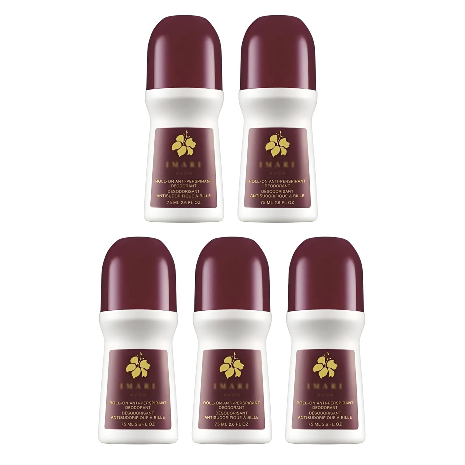 Roll-on Deodorant for Women Quick Drying Anti‑Staining Long‑lasting Odor Protection Serene Scent 2.6 Oz (75 ml) Pack of 5