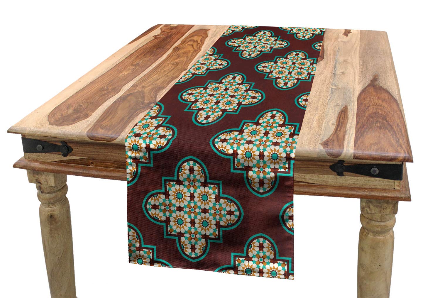 ABAKUHAUS Tribal Servizio all'Americana, Border Aztec Bianco Nero