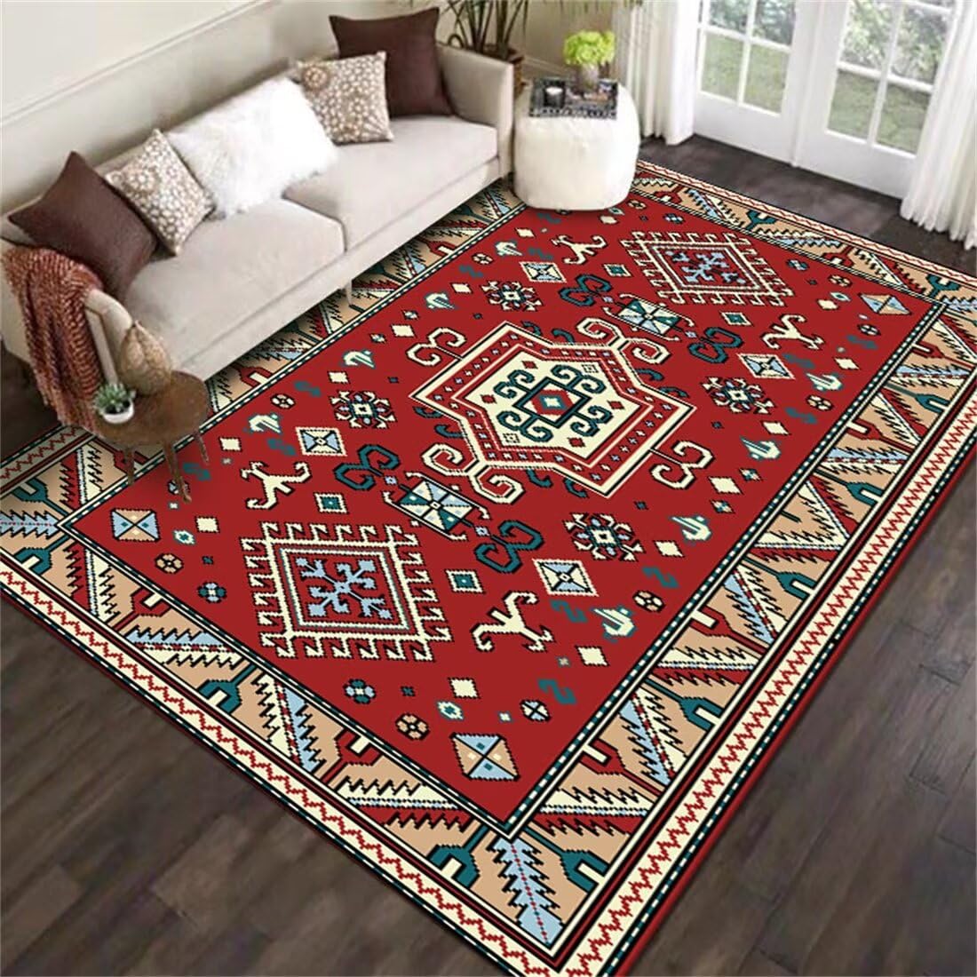 Tapis de salon résistant à l'usure 160x230cm idéal contre les sols froids et pièces sombres