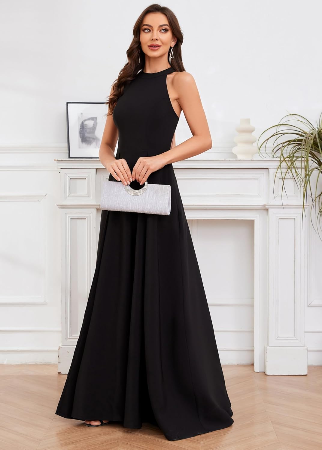 Women's Formal Dress Halter Neck Sexy Split Cocktail Party Maxi Long Wedding Guest Evening Gowns - Image 4