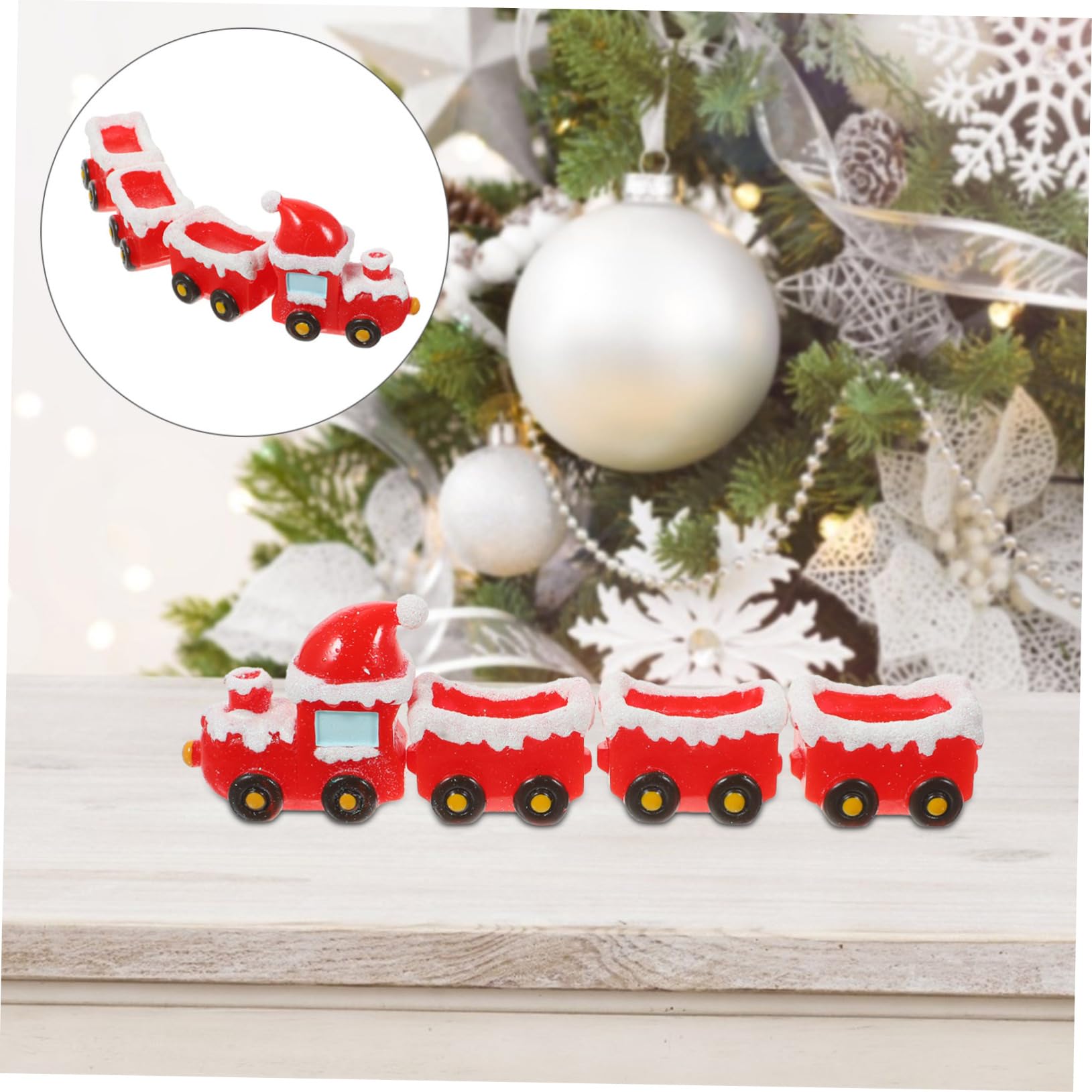 Gatuida 5juegos Accesorios De Pueblo Navideño Decoración De Navidad De y Vagonetas para Manualidades y