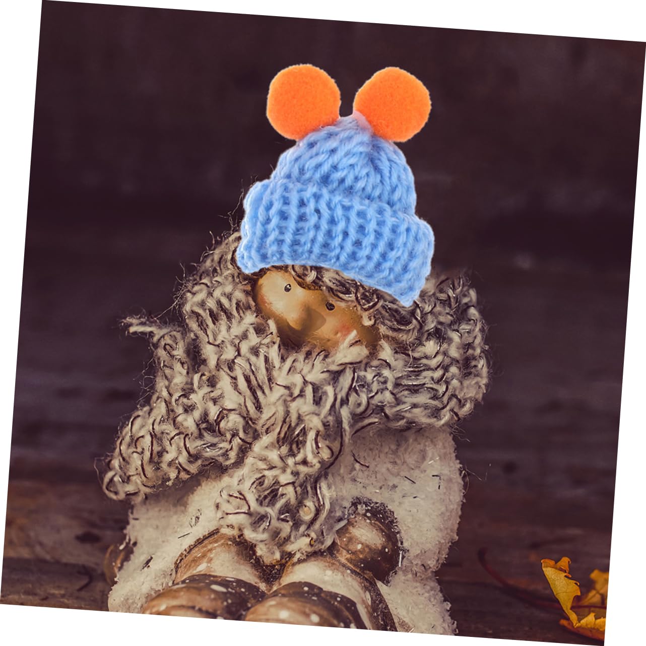 Cabilock 4 Juegos Mini Gorro De Lana Casa De Muñecas Casita De Muñecas Sombrero De Decoración De Fotos Gorros Tejidos DIY Mini Sombreros De Tejer Mini Sombreros para Muñeca Hilo 100 Uds * 4