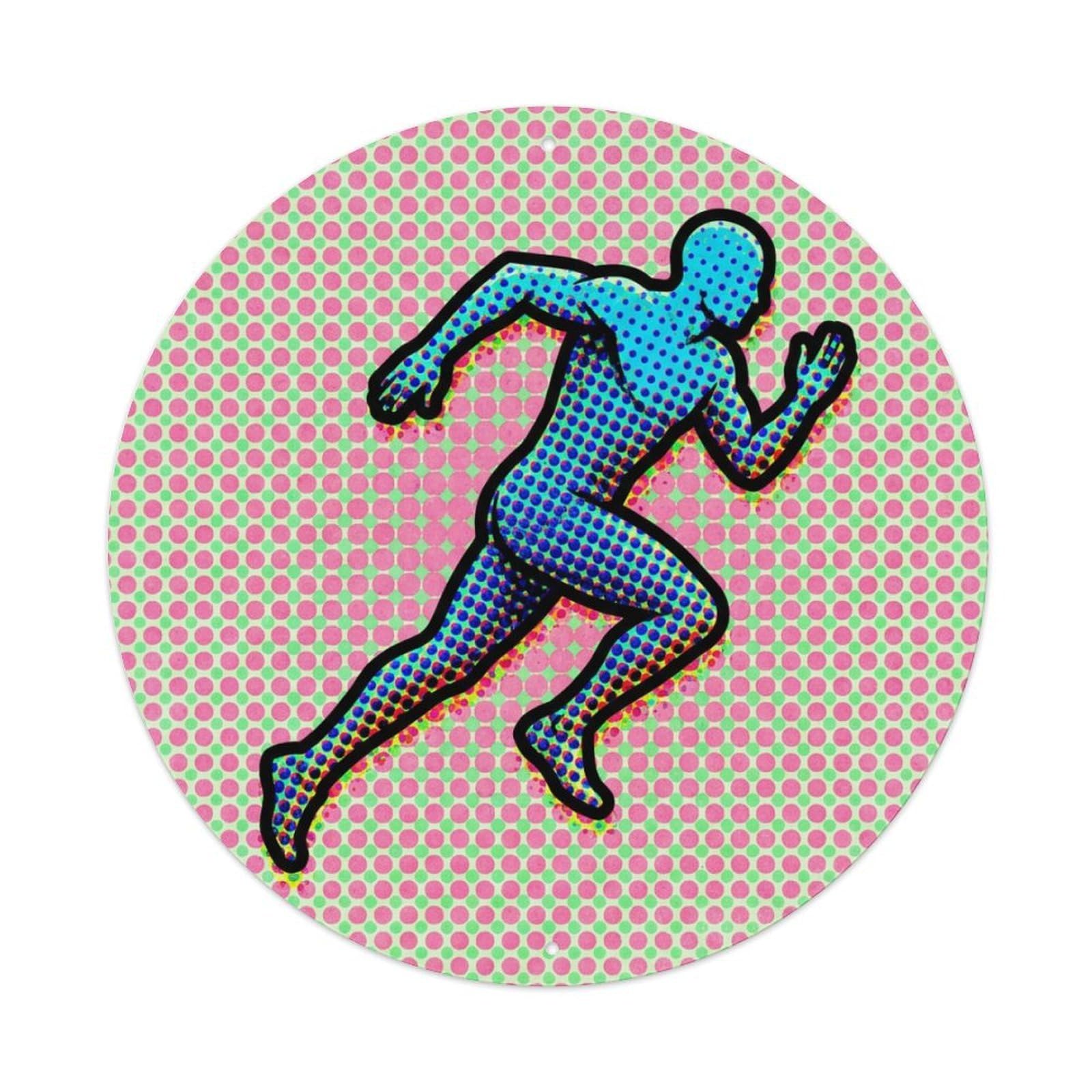 Fyrn Style Metal Tin Sign Gym Fitness Workout Motivation Exercise Runner