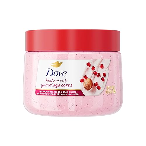 Dove Body Scrub For Silky Soft Skin, Pomegranate & Shea Butter Exfoliates and Provides Lasting Nourishment 425g - Pomegranate - 425 g (Pack of 1)