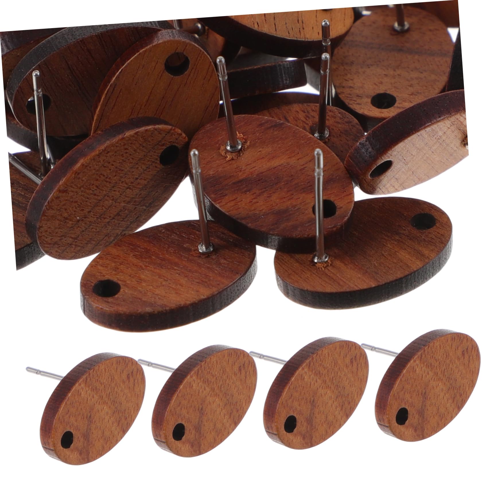 NUOBESTY 120stücke Geometrische Holz-Ohrstecker Ohrringe Teiliges Aus Robustem Holzmaterial Für Individuelles Schmuckdesign Sicher Und Einfach Zu Verwenden Für Kreative Bastelprojekte